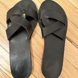 Ancient Green Sandals Desmos 37 6.5 black leather